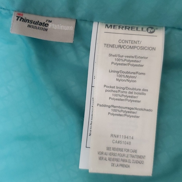 NWOT Merrell Thinsulate Platinum Hooded Coat - Picture 9 of 11